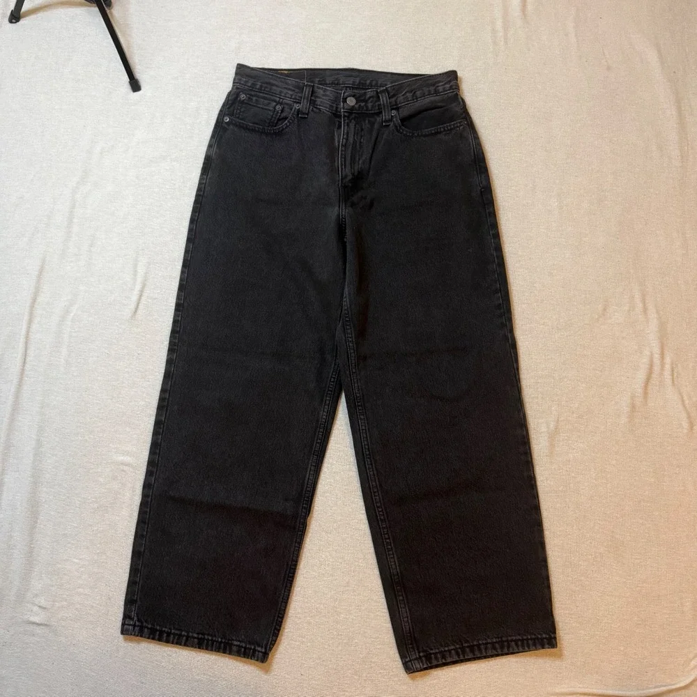 Levi's 578 Baggy Jeans Mens 30x30 Black Washed Wide Leg Denim Pants